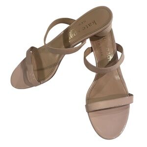 Kate Spade Palm Springs Sandals Women 8.5B Pale Dogwood Patent Leather Slide